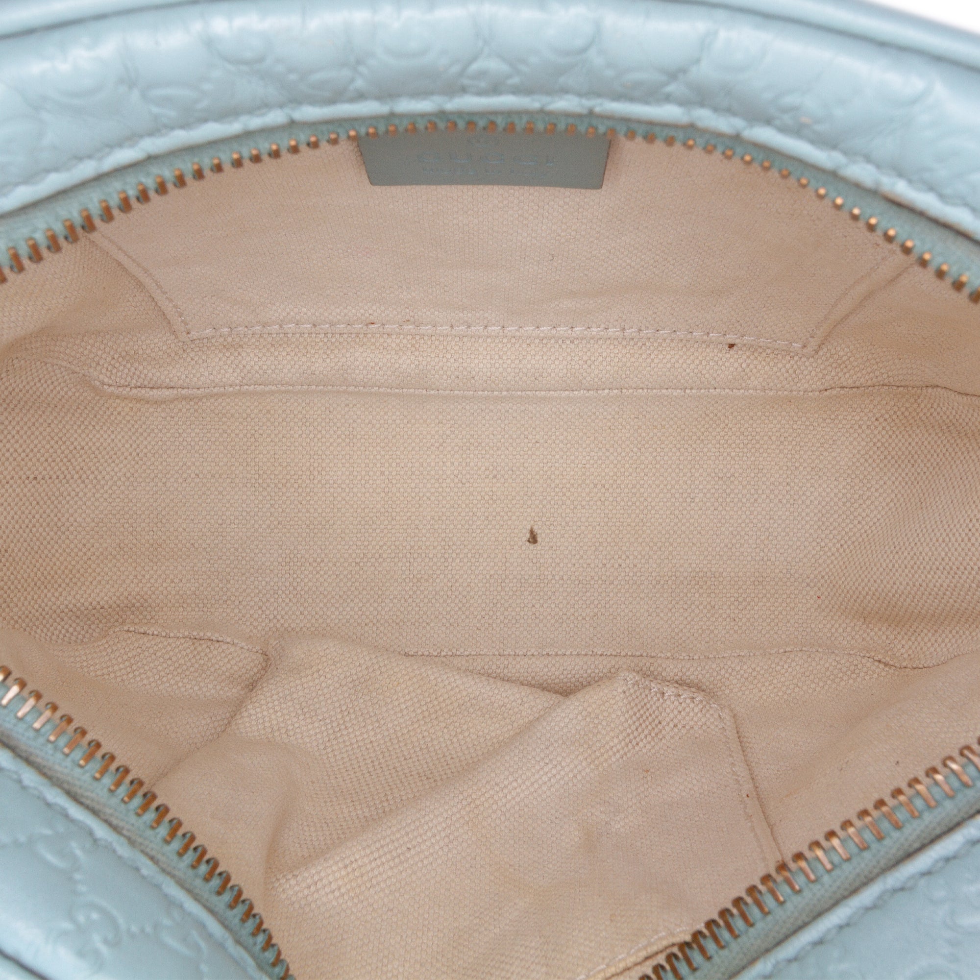 Gucci | Pre-Owned Microguccissima Sunshine Disco Camera Bag | Blue/Light Blue