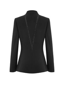 Triacetate Suit Jacket | Black