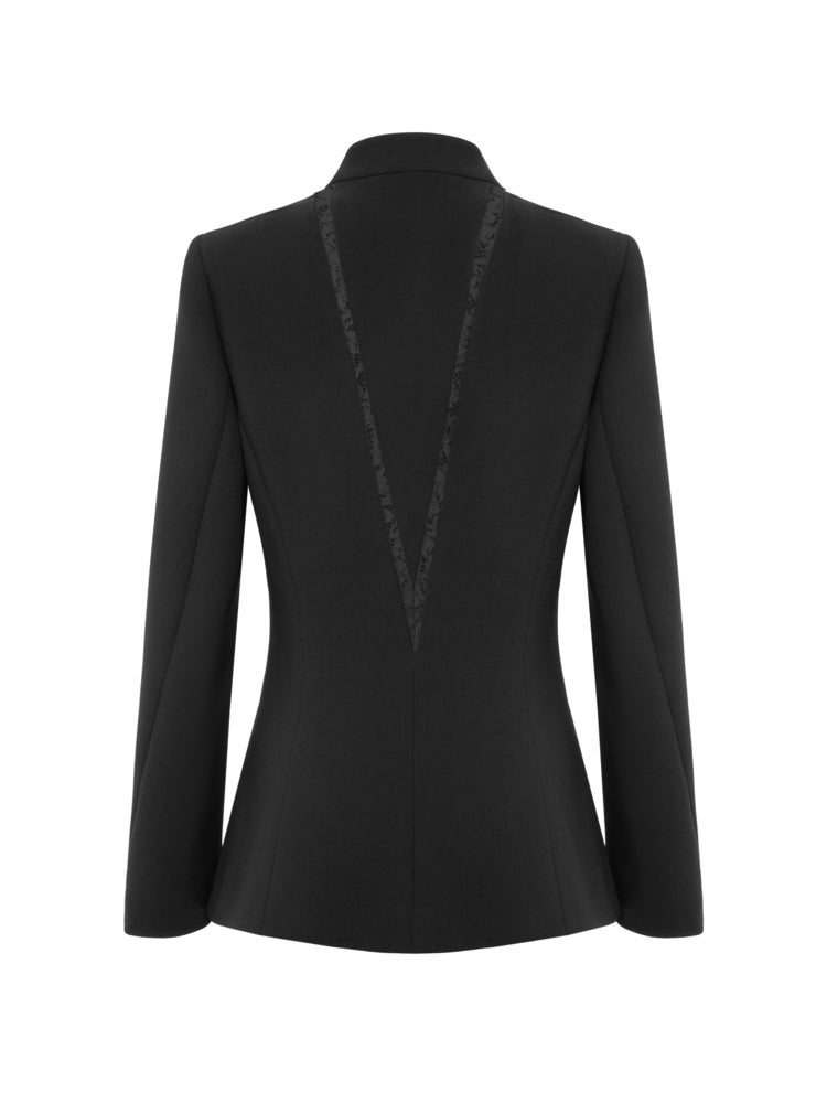 Triacetate Suit Jacket | Black