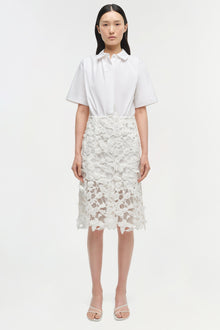 Womens | Colette Applique Midi Dress | White