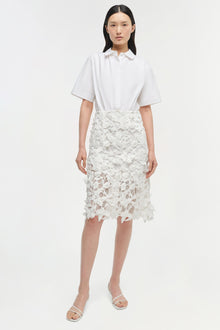 Womens | Colette Applique Midi Dress | White