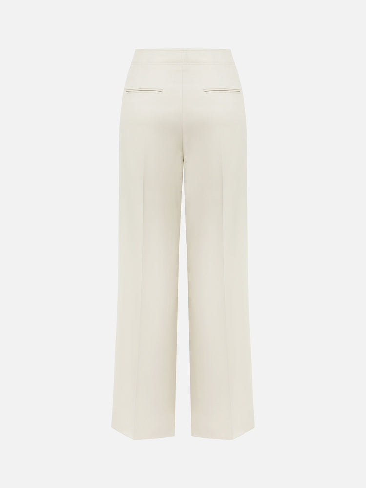 Wide-Leg Suit Pants | Beige