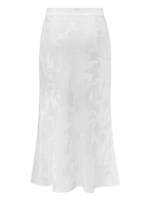 Mermaid Hem Floral Dress | White