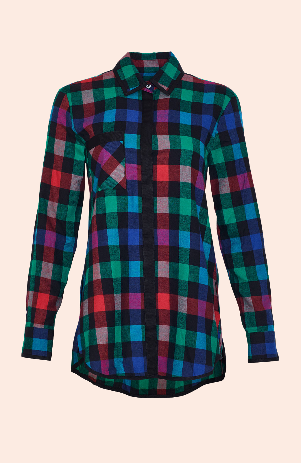 Plaid Flannel Swing Shirt | Multi