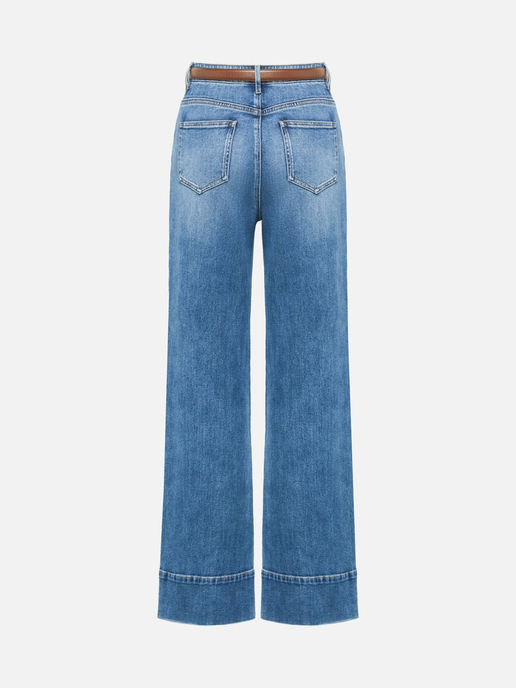 Straight-Leg Wide-Leg Jeans | Blue