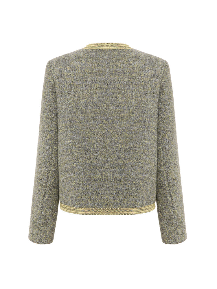 Tweed Wool Jacket | Grey