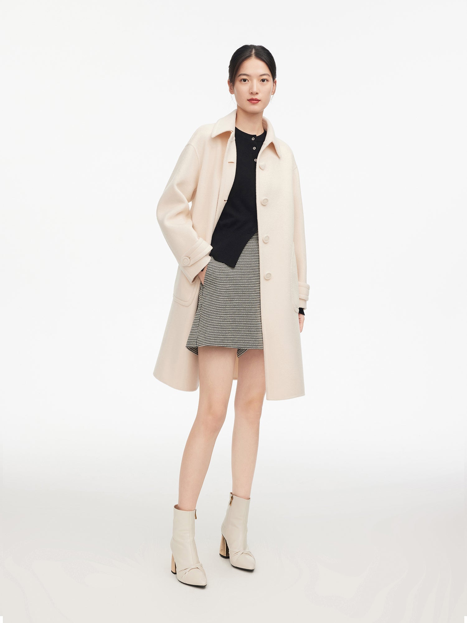 Designed Knitted Cardigan | Black
