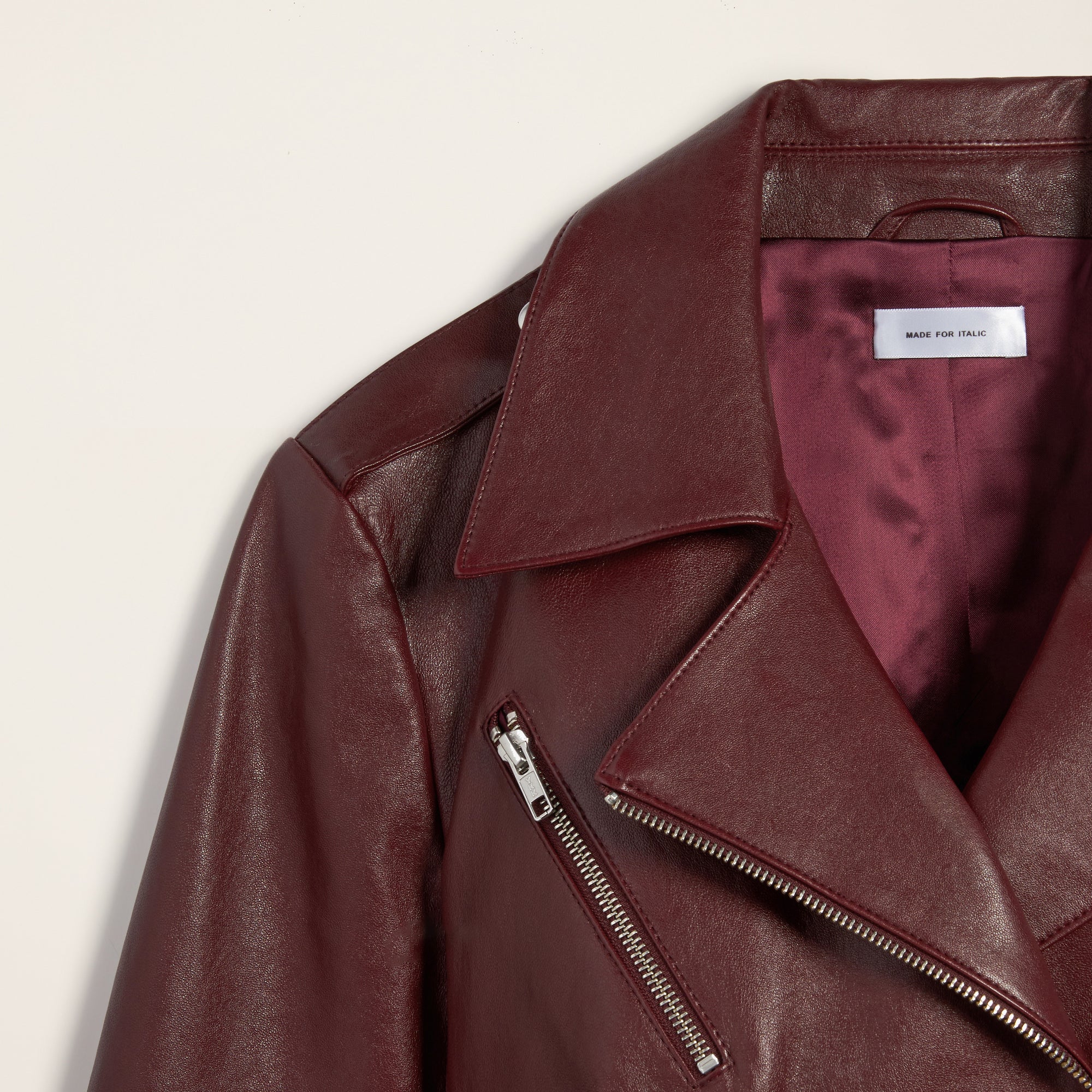 Womens | Lou Lightweight Lambskin Leather Jacket | Merlot