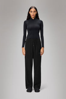 RAINS Addis Fleece Pants Wide Black Pants