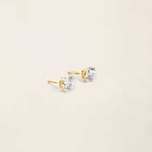 Womens | 18K Solid Yellow Gold | Dalton Solitaire Studs | 0.5 CTW Diamonds