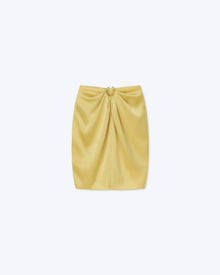 Womens | Nilla Slip Satin Mini Skirt | Yellow