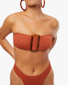 Buckle Bandeau Bikini Top | Sahara
