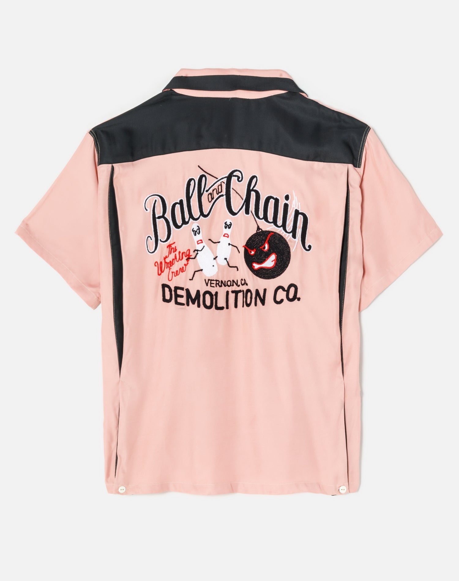 Mens | Striker Bowling Shirt | Pink/Black