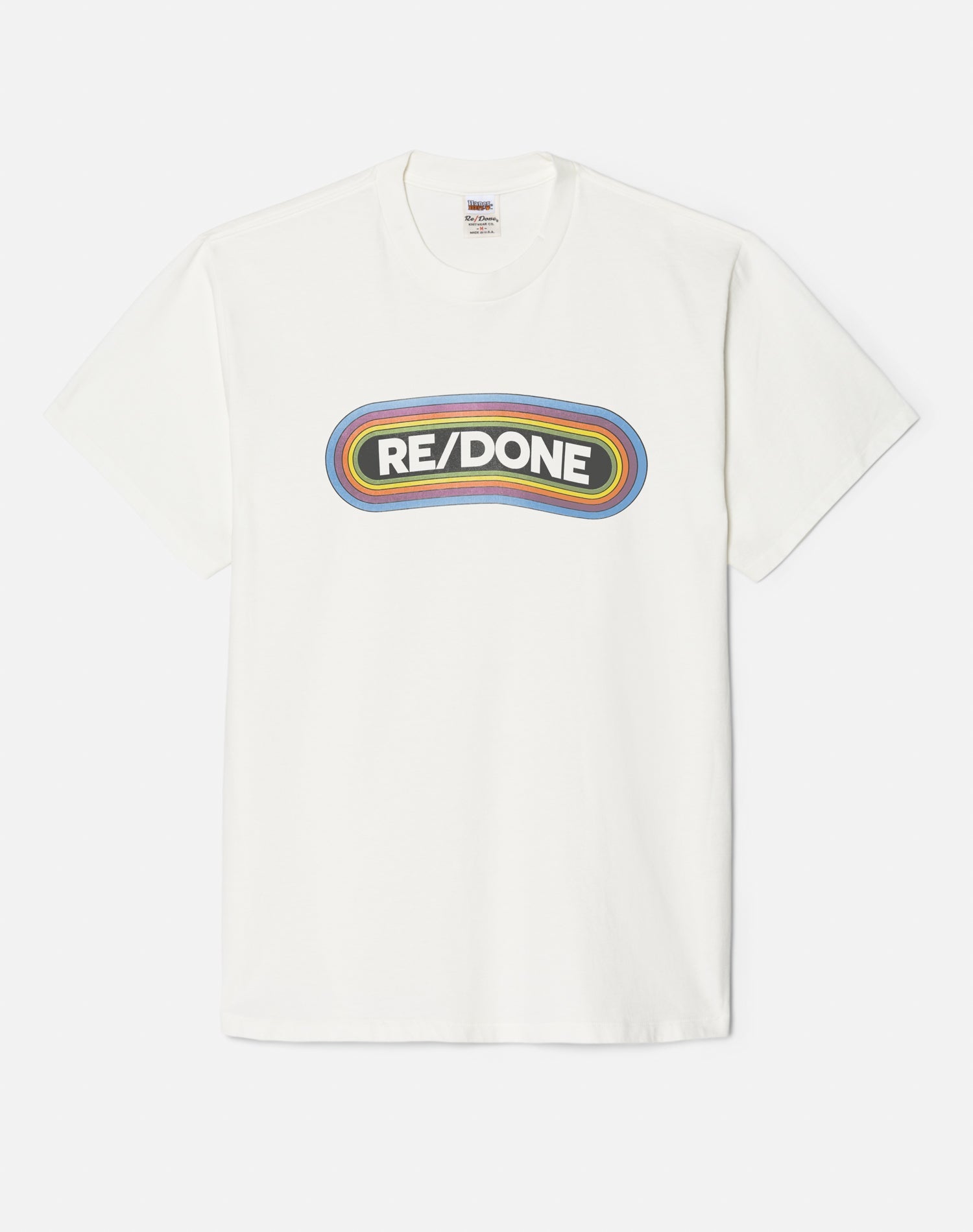 Loose "Rainbow" Tee | Old White