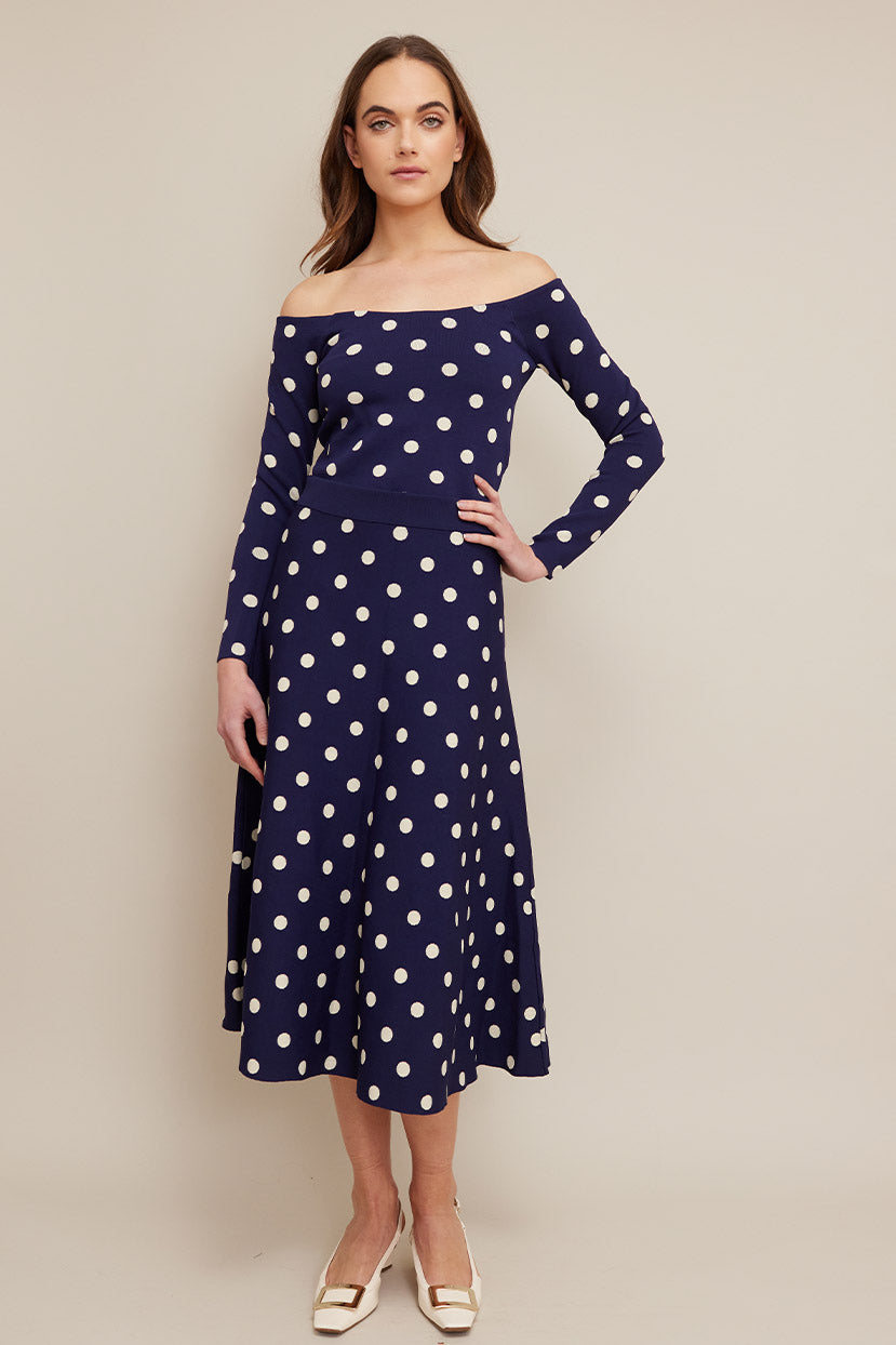 Milani Top | Classic Navy Dot