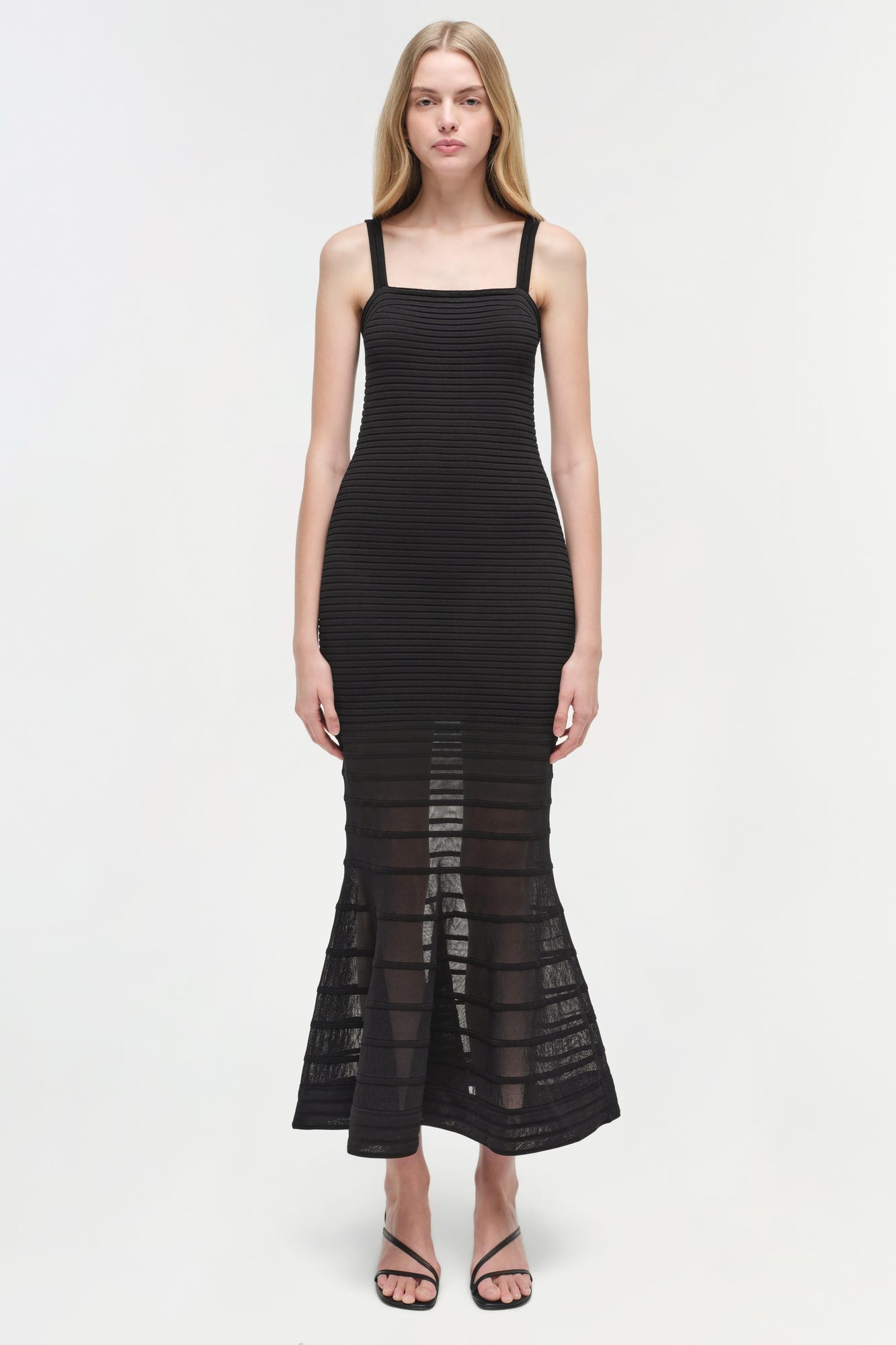 Womens | Vallarie Knit Midi Dress | Black