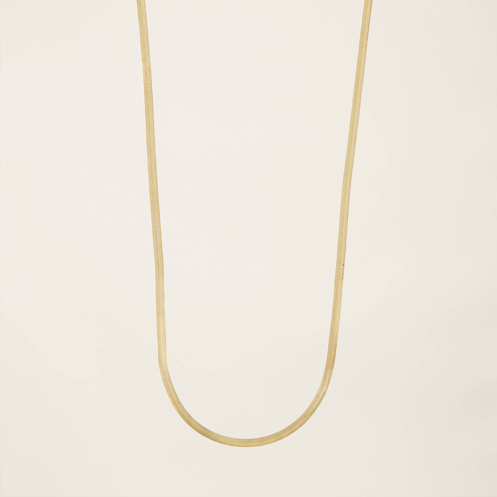 Womens | Bold Herringbone Chain Necklace | 18K Gold Vermeil