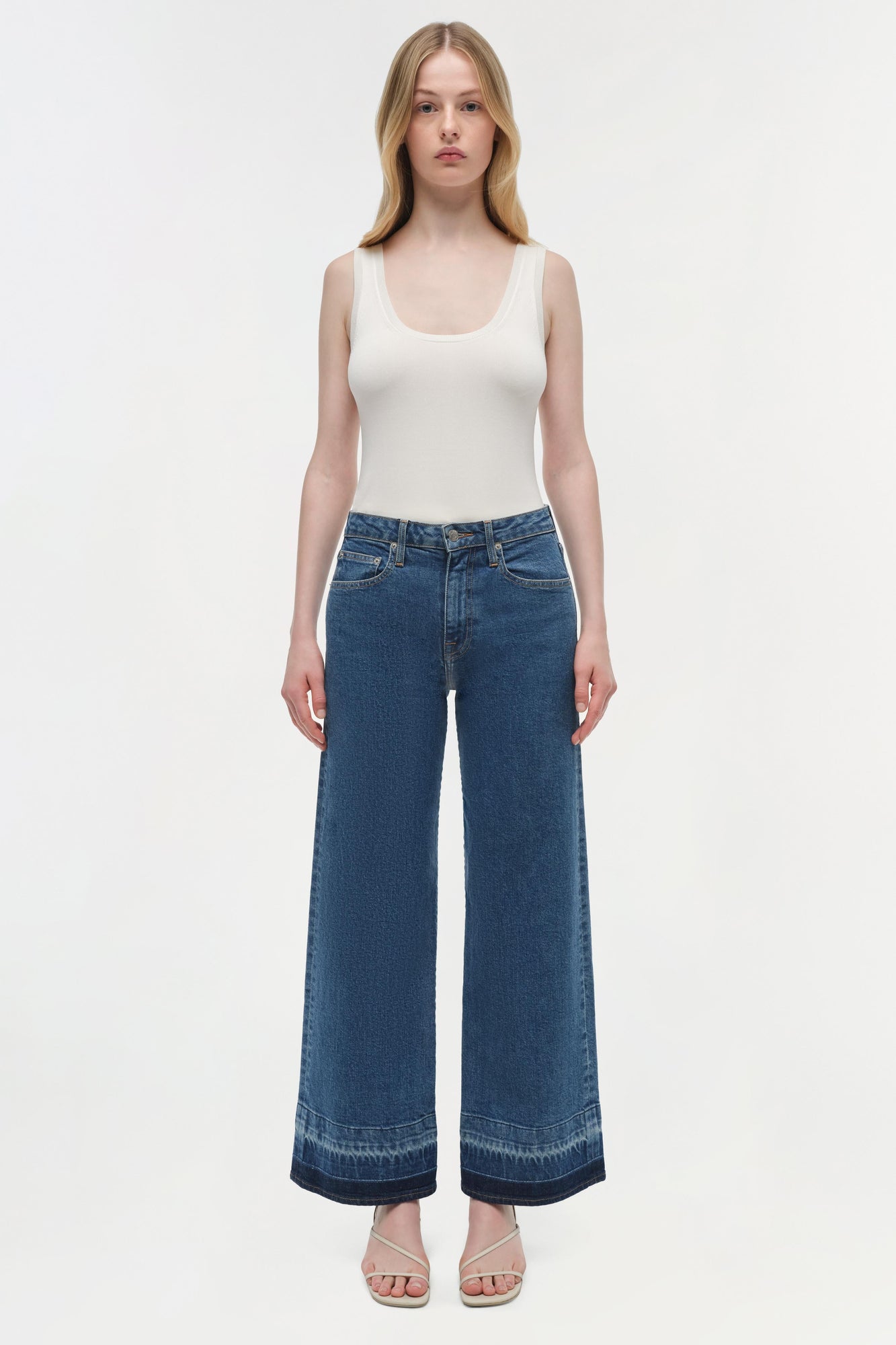 Womens | Jude Wide Crop Jean | Marine