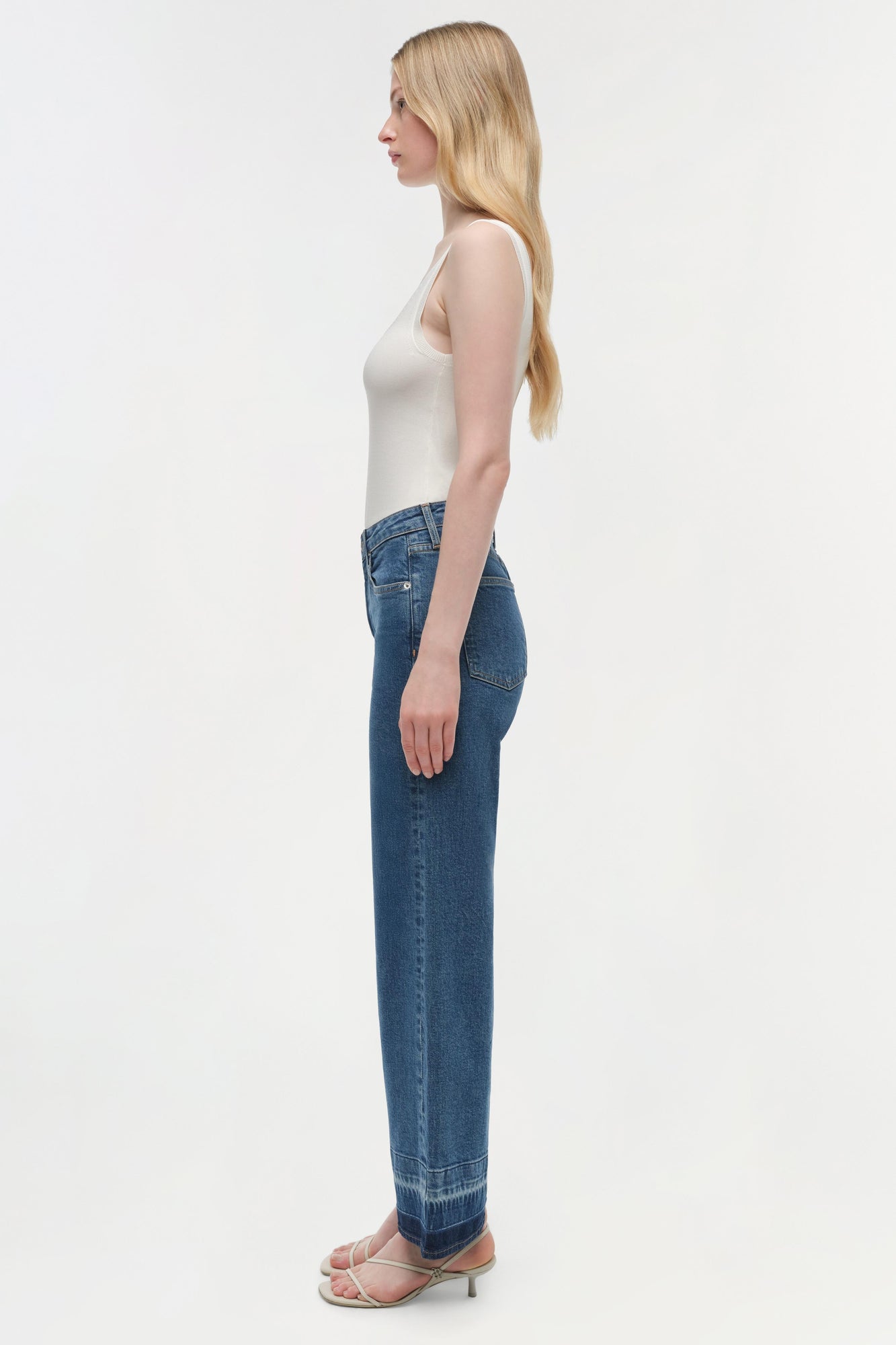 Womens | Jude Wide Crop Jean | Marine