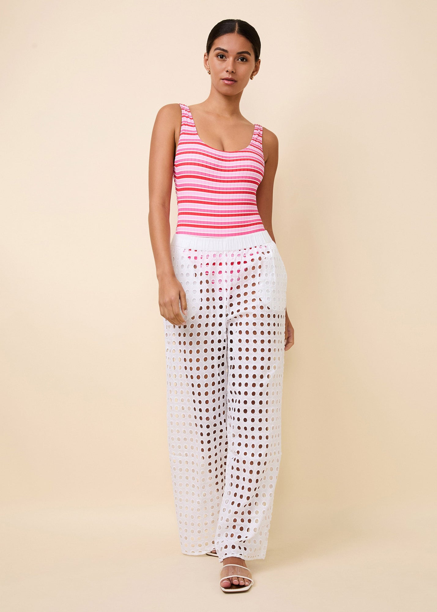 Women | Eyelet Delaney Pant | Optic White