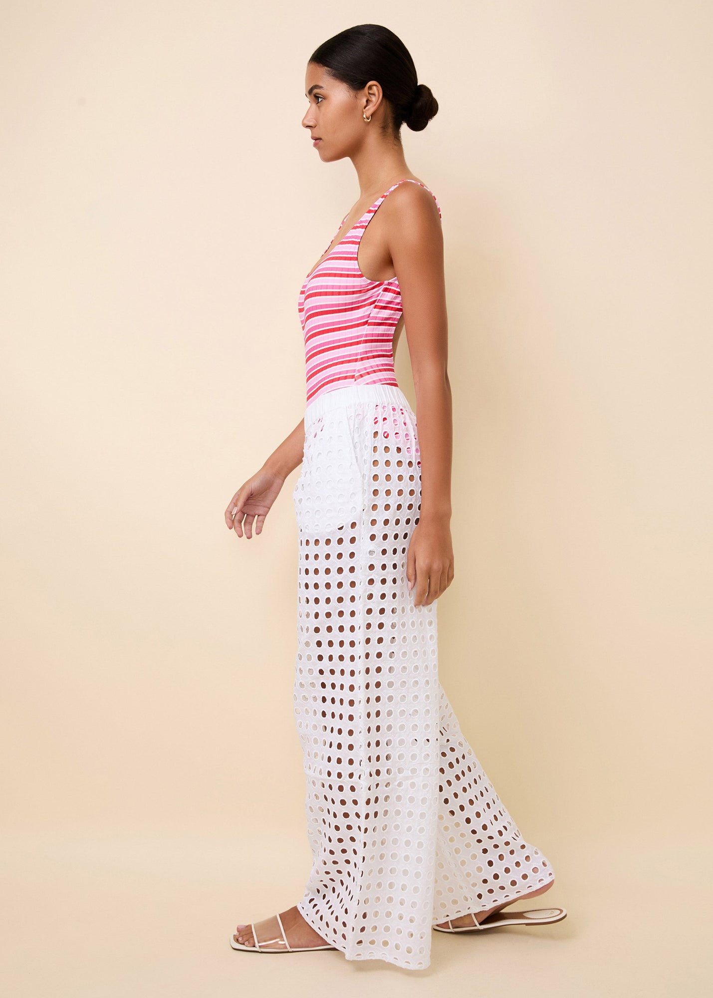 Women | Eyelet Delaney Pant | Optic White
