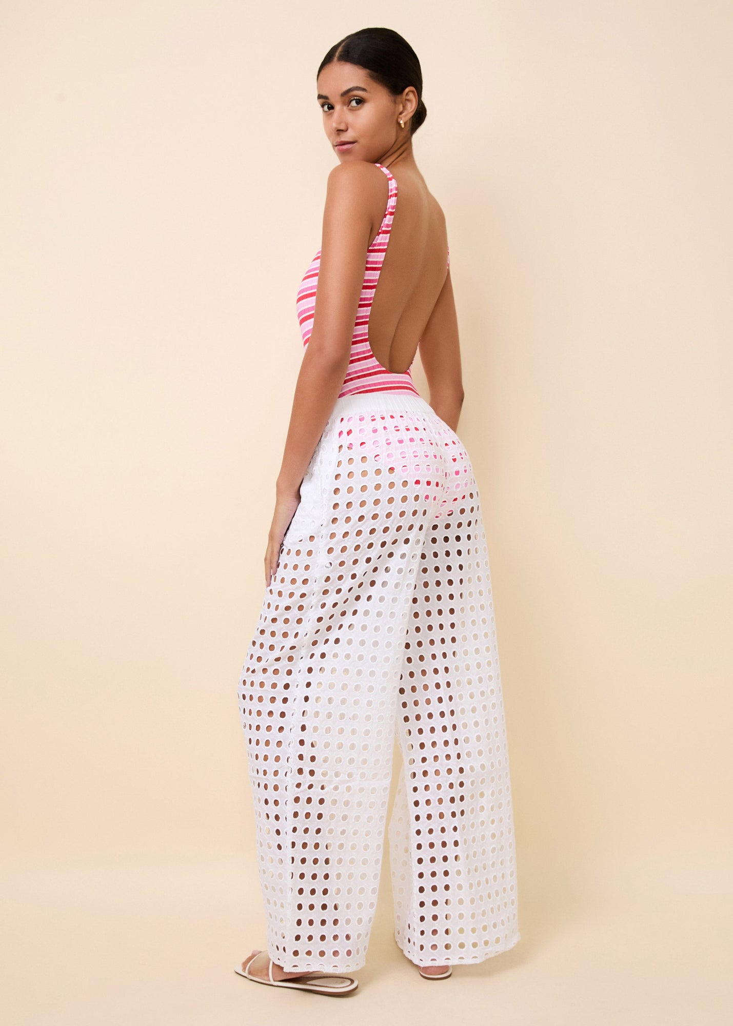 Women | Eyelet Delaney Pant | Optic White