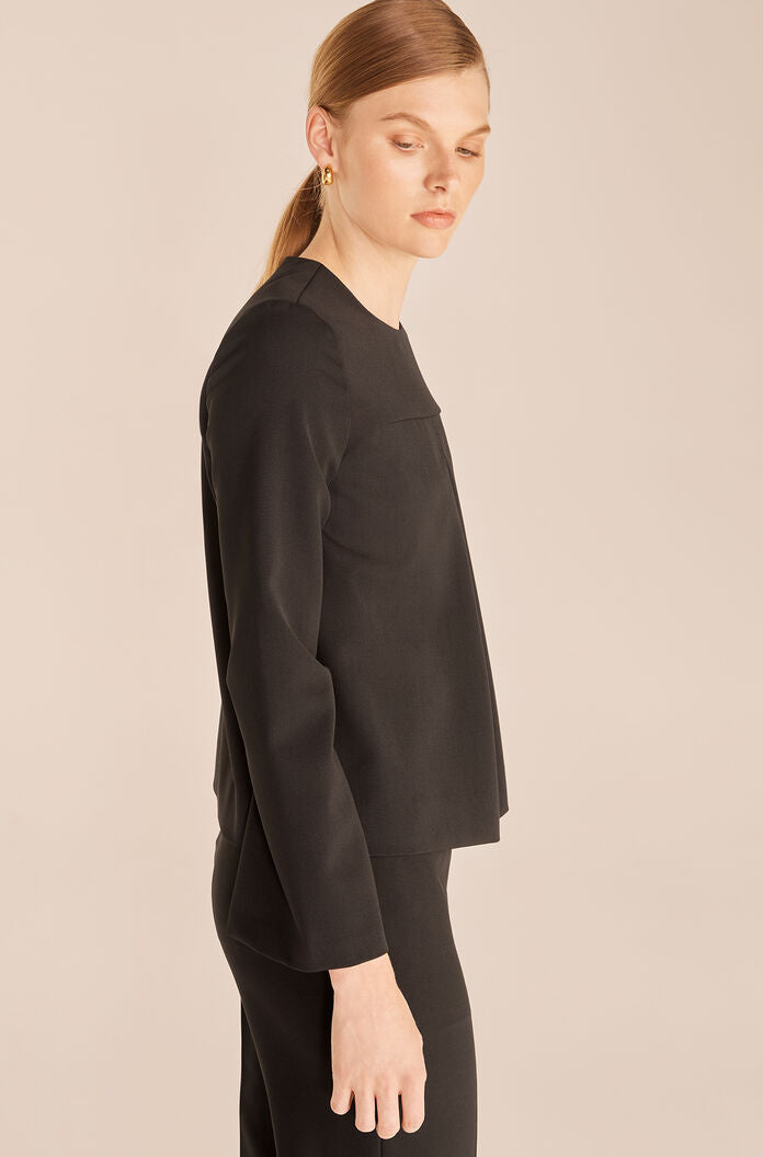 Mod Suiting Blouse | Black