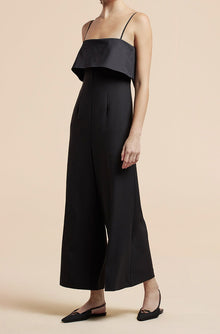 Tuxedo Wide Leg Jumpsuit | Black