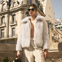 Womens | Chloe Australian Wool Teddy Cropped Jacket | Ivory