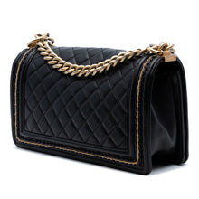 Chanel | Pre-Owned Old Medium Quilted Lambskin Chain Boy Flap | Black