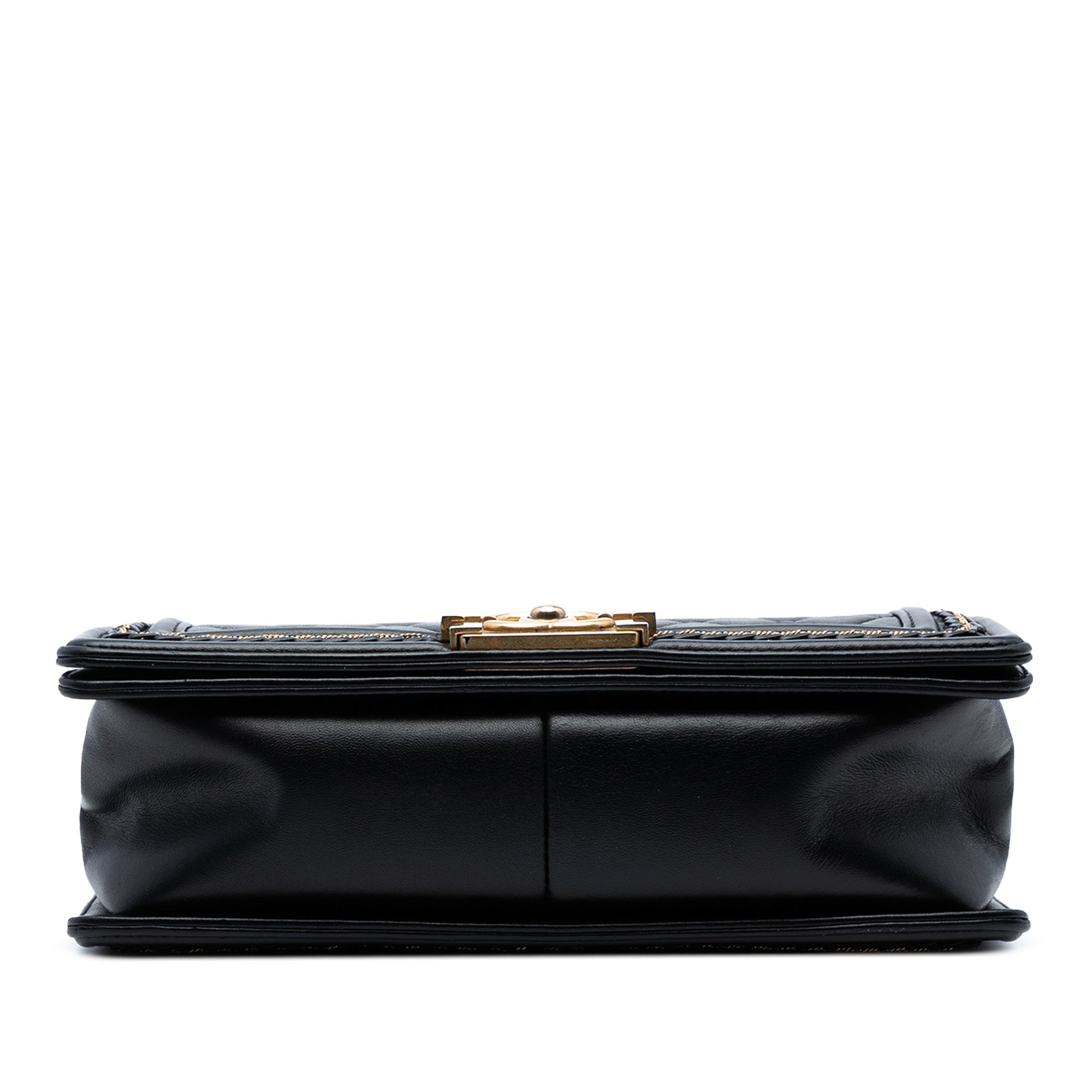 Chanel | Pre-Owned Old Medium Quilted Lambskin Chain Boy Flap | Black