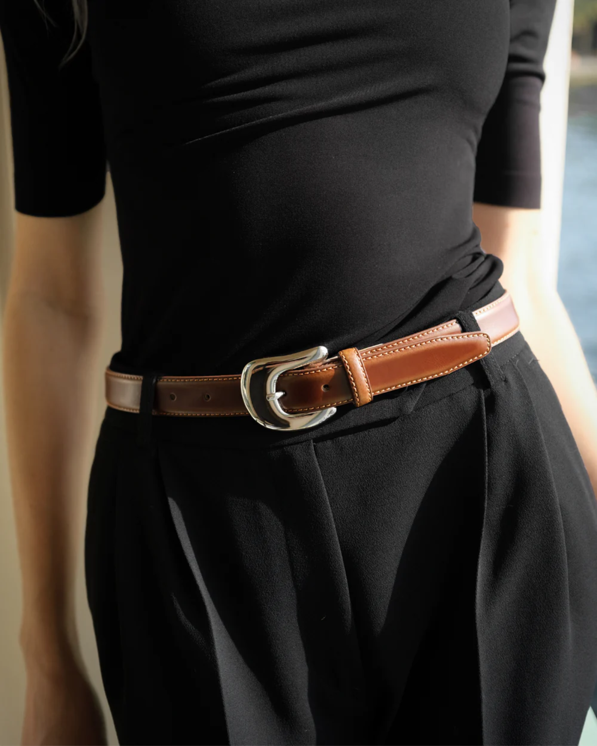 No. 8 Belt | Tobacco-Silver