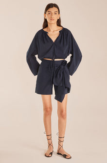 Poplin Skort | Marine Blue