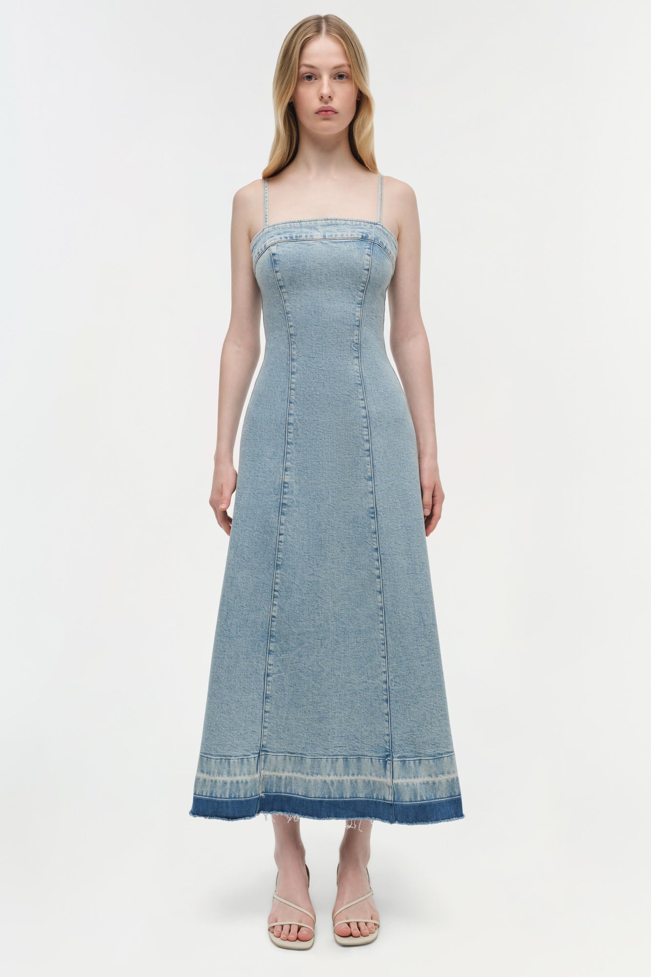 Womens | Clarissa Denim Midi Dress | Del Mar