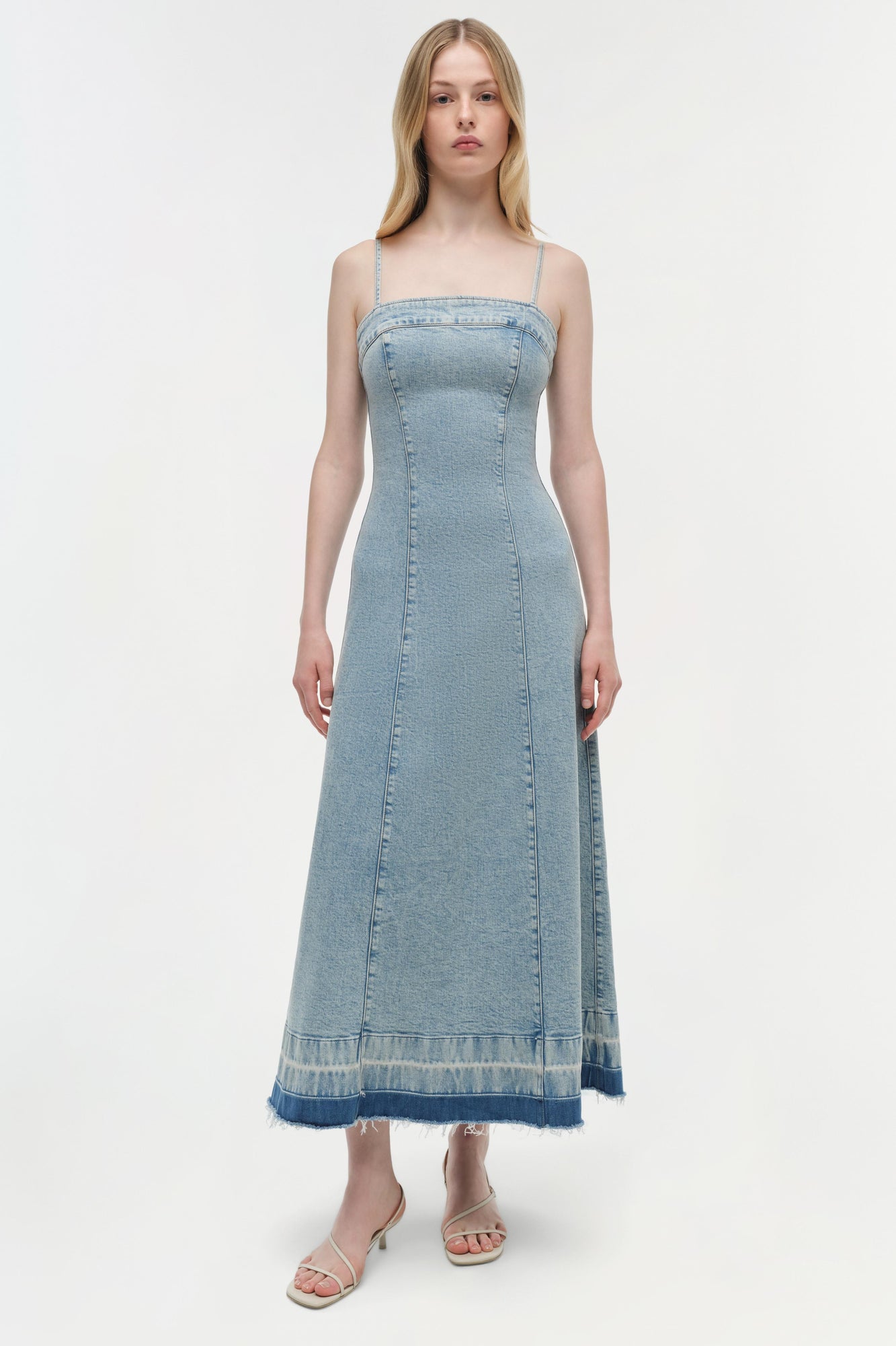 Womens | Clarissa Denim Midi Dress | Del Mar