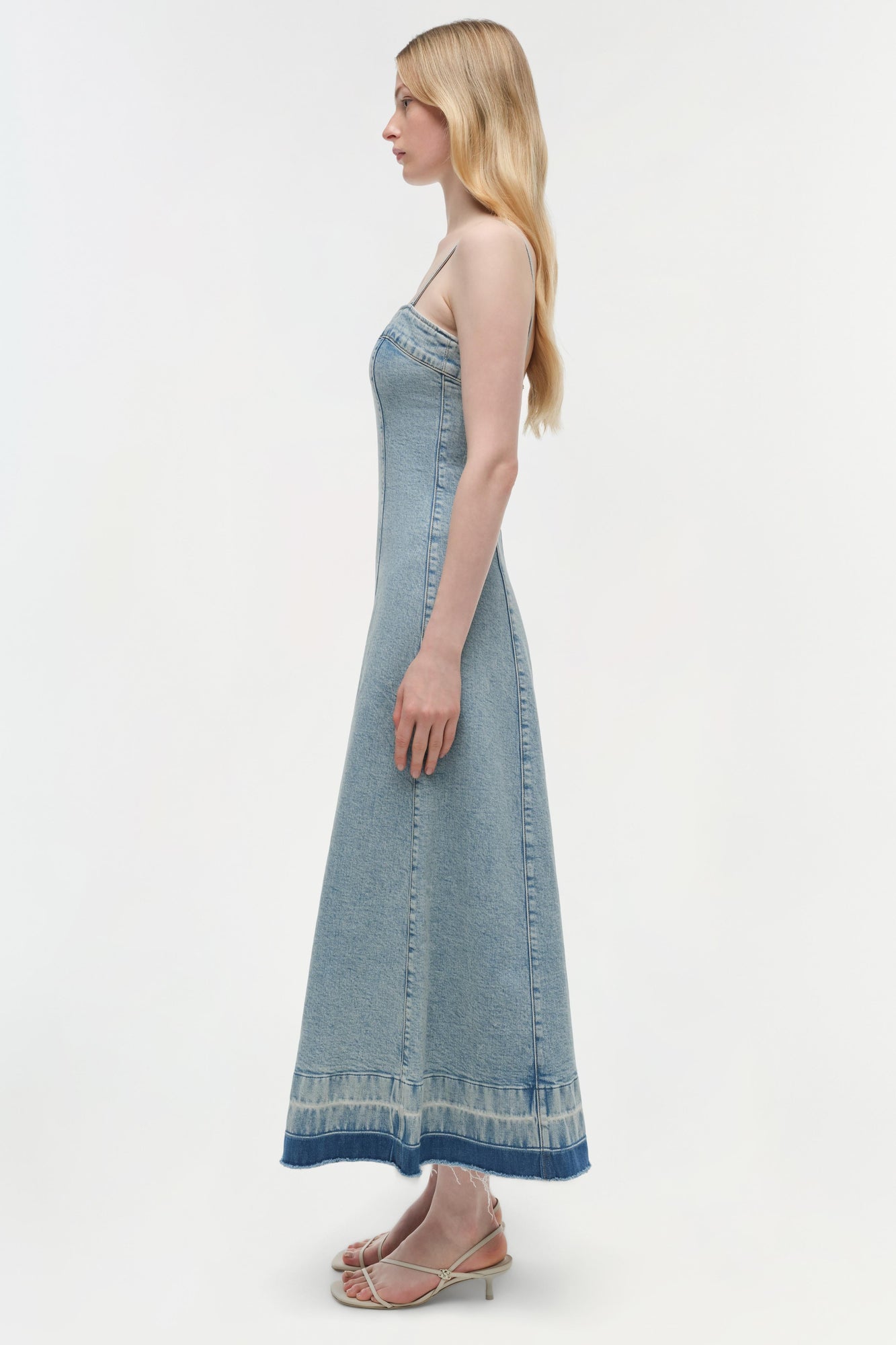 Womens | Clarissa Denim Midi Dress | Del Mar