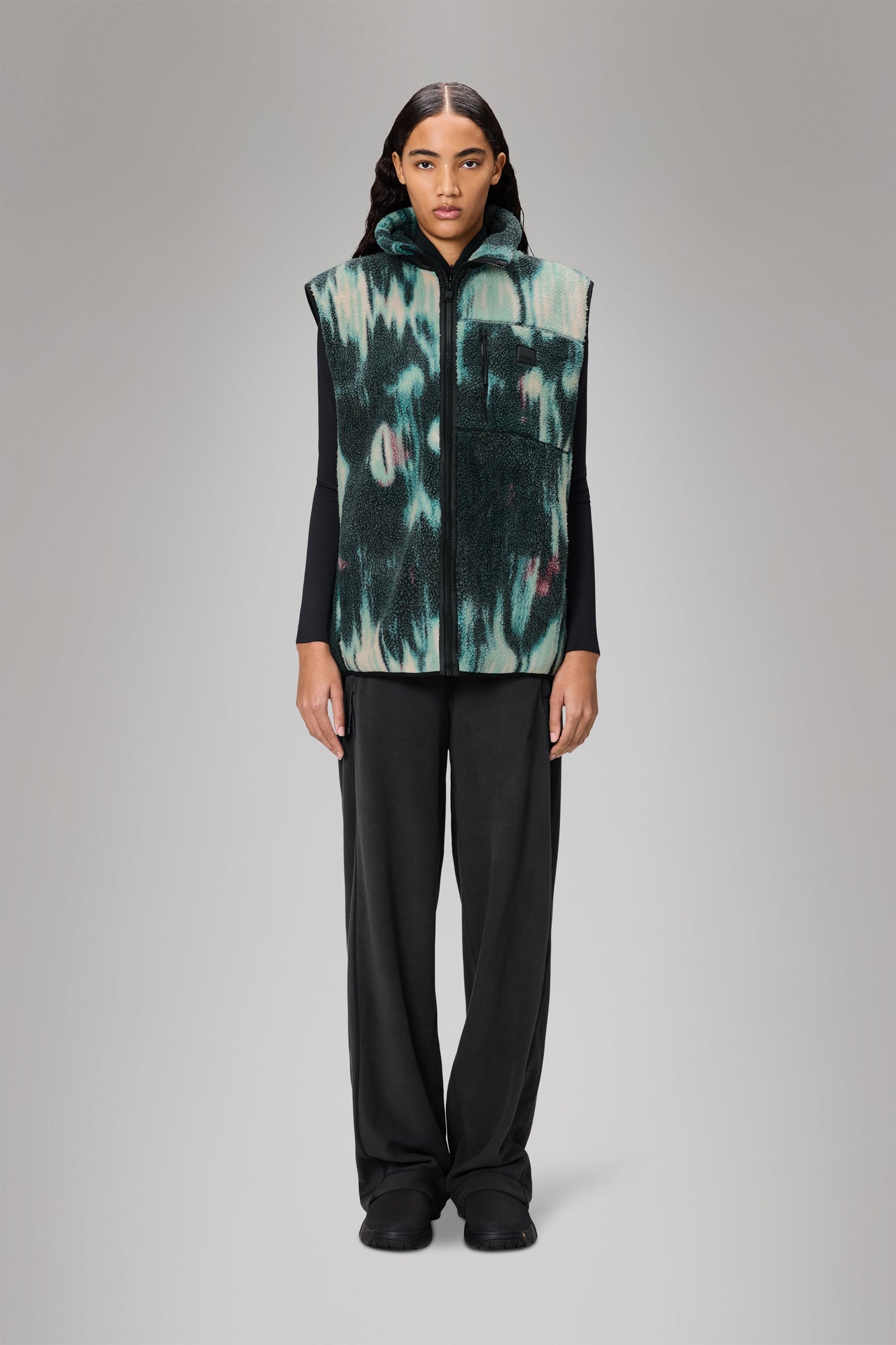 RAINS Yermo Fleece Vest Blur Vest