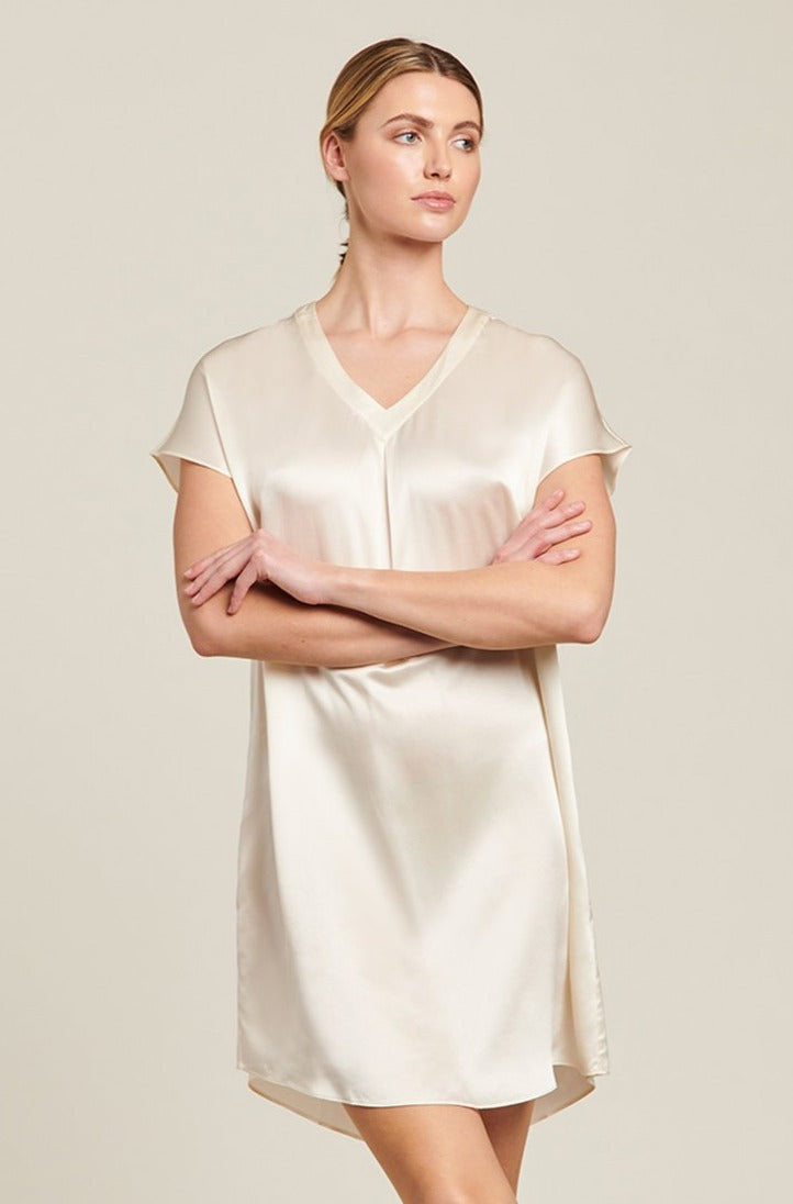 Silk Kaftan | Creme