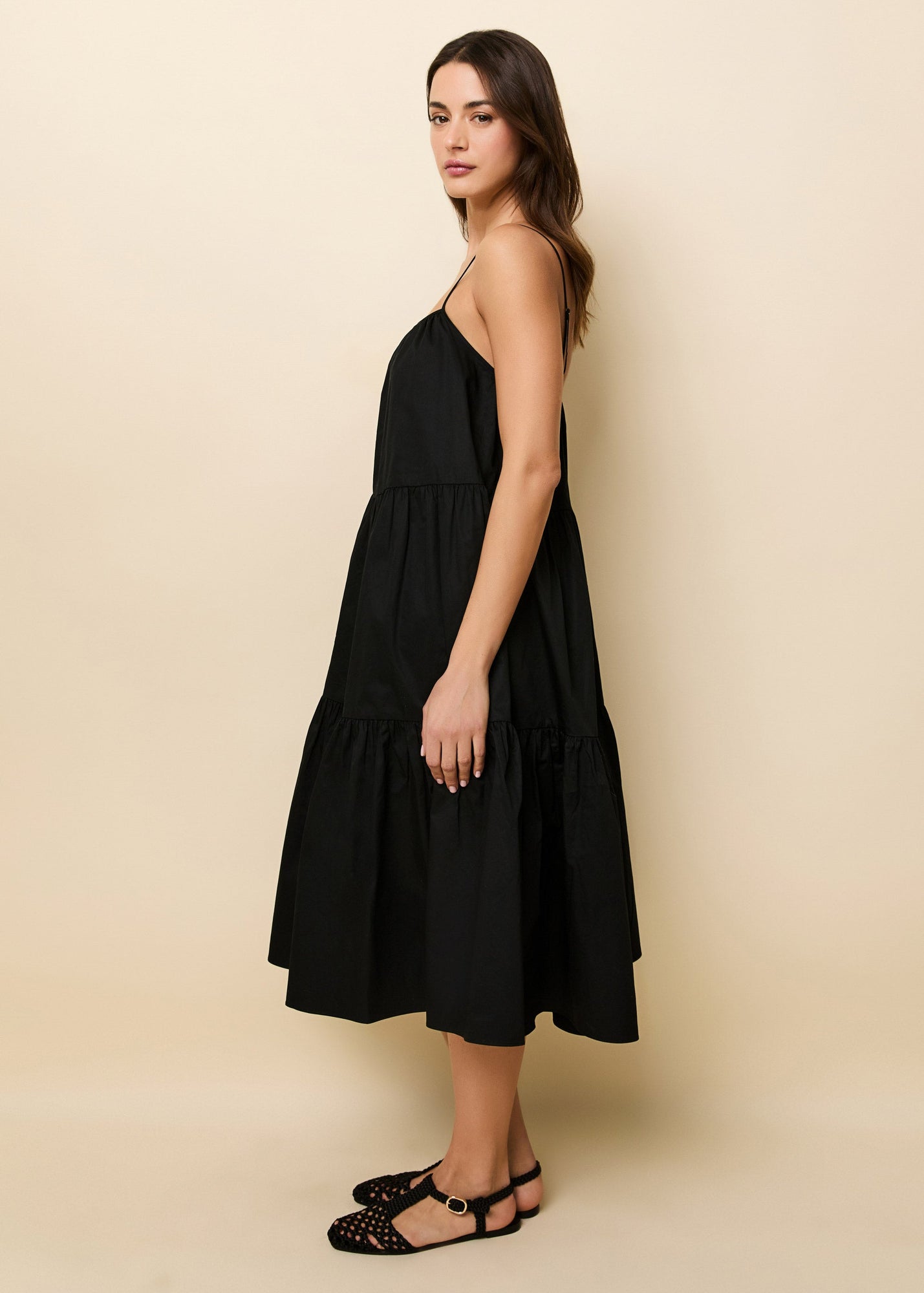 Addison Dress Noir - Solid & Striped