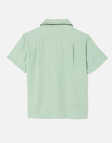Mens | Sashiko Bowling Shirt | Pale Green