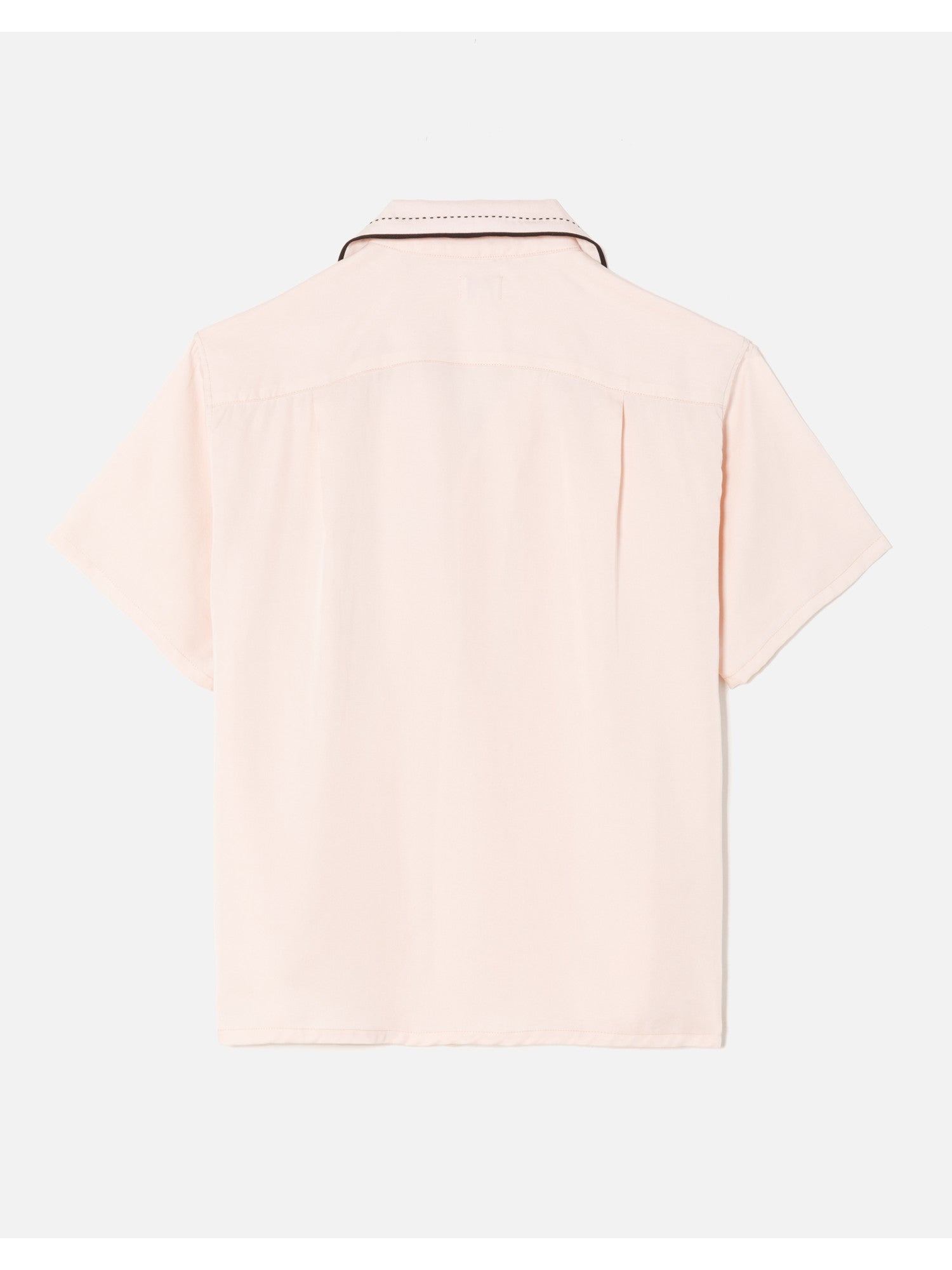 Sashiko Bowling Shirt | Pale Pink