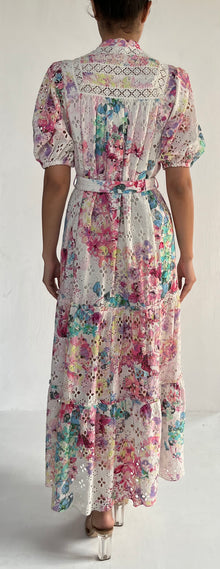 Hemant & Nandita | April Closed-Neck Long Dress | Pink
