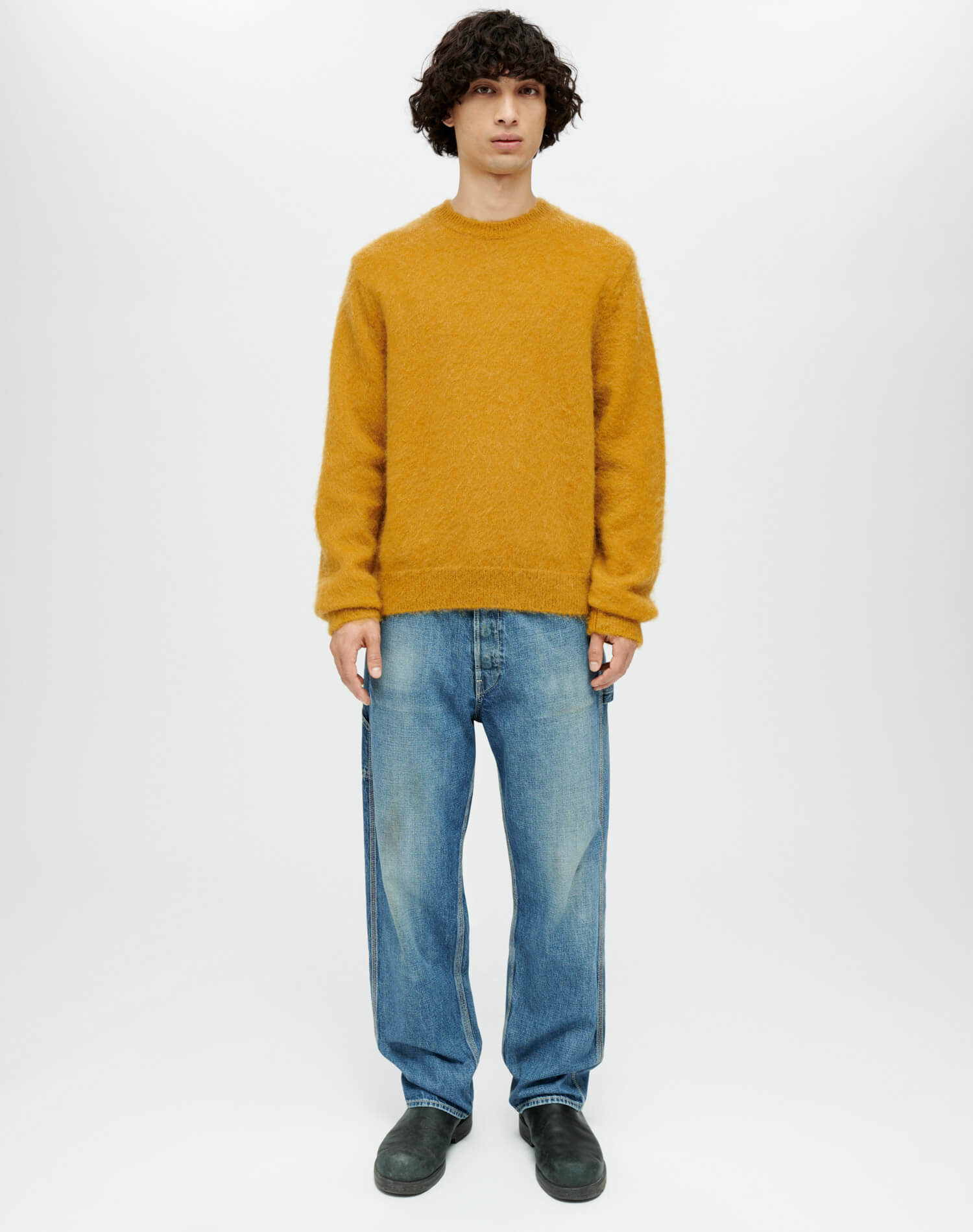 Classic Crew Sweater | Mustard