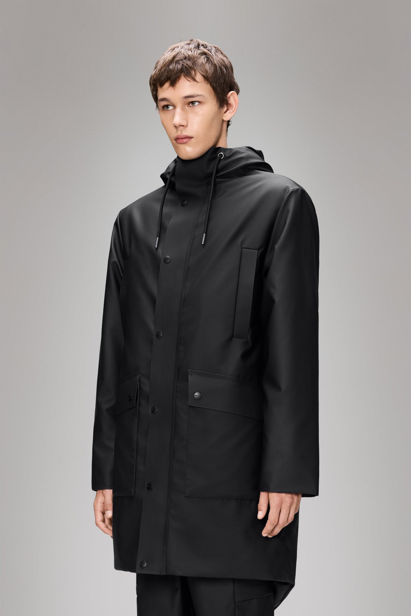 Rains Nome Long Parka Black Jacket