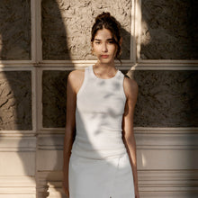 Womens | Marcella Featherlight Cashmere Ribbed Tank | Ecru