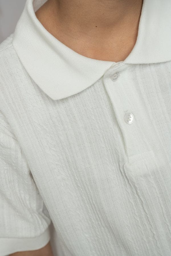 Boys | Alex Short Sleeve Polo Shirt | White