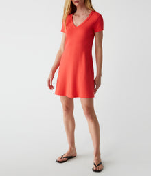 Liza V-Neck Mini Swing Dress | Spritz