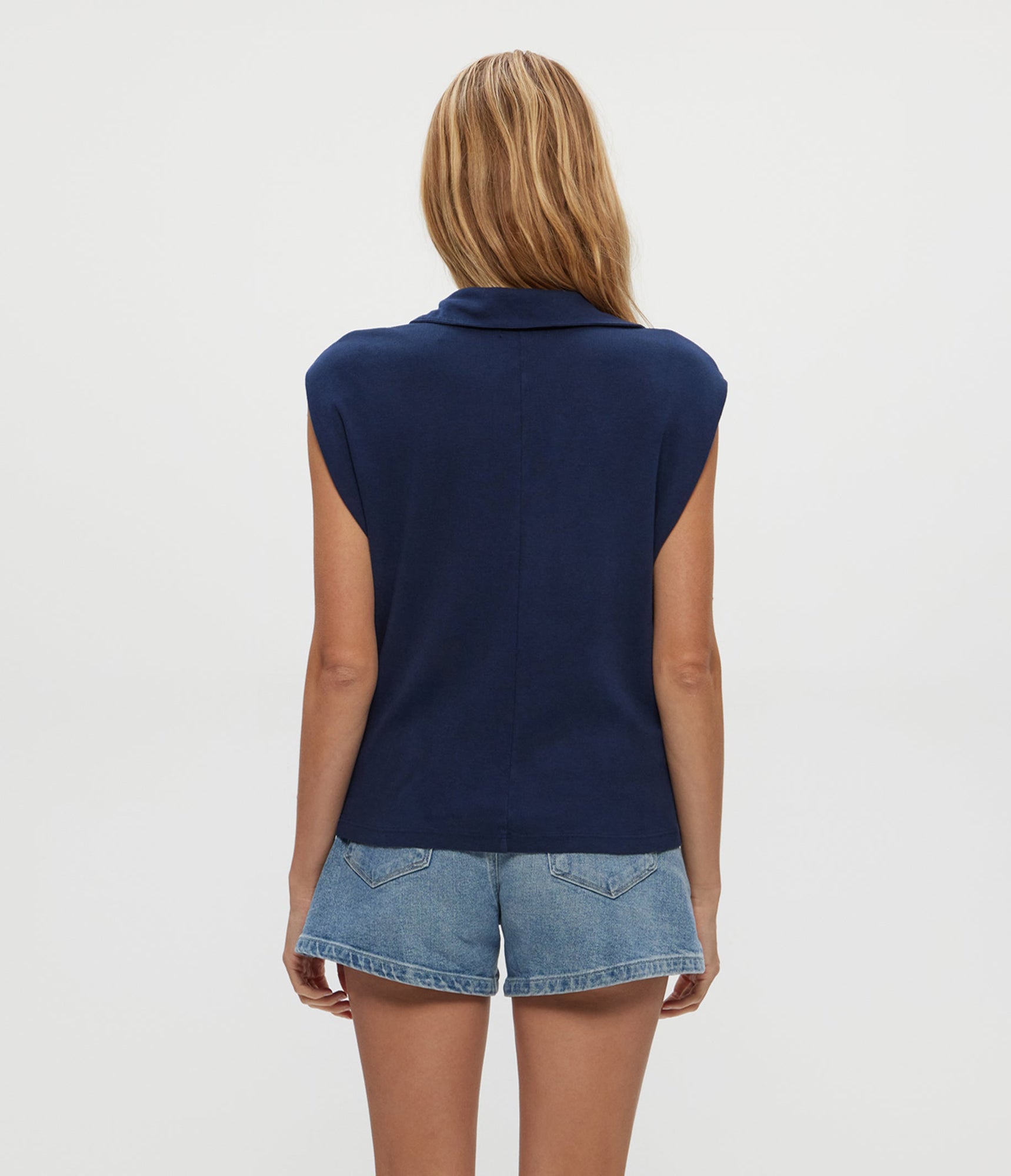 Faye Power Shoulder Polo | Nocturnal