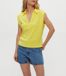 Faye Power Shoulder Polo | Zest