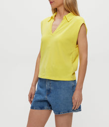 Faye Power Shoulder Polo | Zest